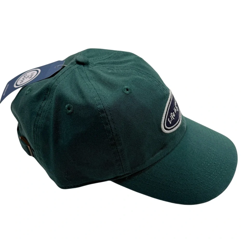 Life is‎ Good Mens A Chill Cap Vintage Oval Spruce Green Cotton Dad Hat OS NEW